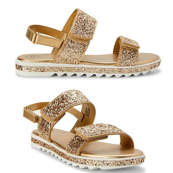 wonder nation Other - ☆Wonder Nation Gold Glitter Platform Strap Sandals☆